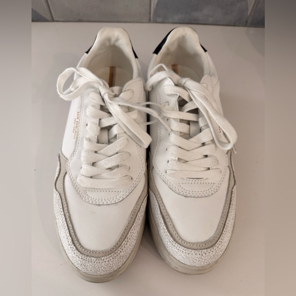 Sam Edelman black and white chunky platform sneakers. 10